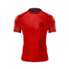 Black Gang Jiu Jitsu Rash Guard Short Sleeve [RED X BLACK] - Represent Ltd.™
